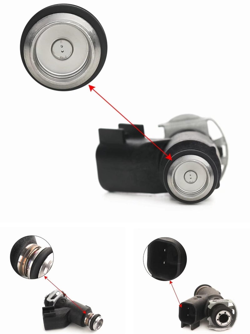 Chikia OEM Hisun Axis 500 Fuel Injectors Compatible with Hisun 500 450 550 UTV Massimo MSU 500,Coleman outfitter 500 UT500,Cub cadet Challenger 550,Bennche,Sector 550 Vector 500 (2 Hole) - Image 2